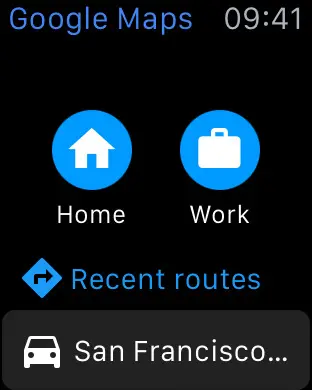 googlemaps on apple watch