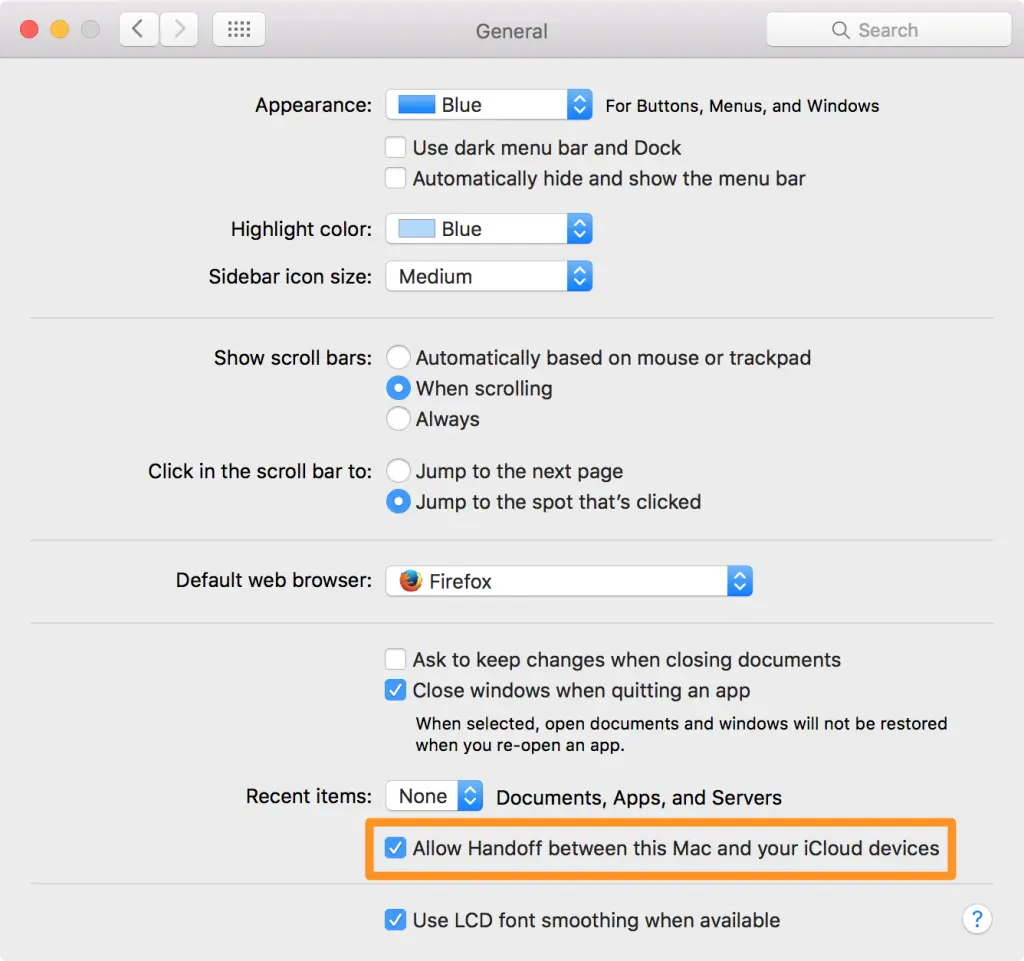 enable Handoff on your Mac