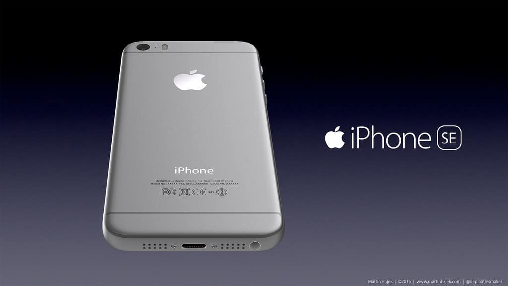 iPhone SE rendering by Martin Hajek