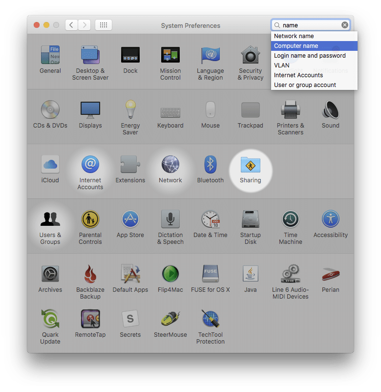 mac os rename