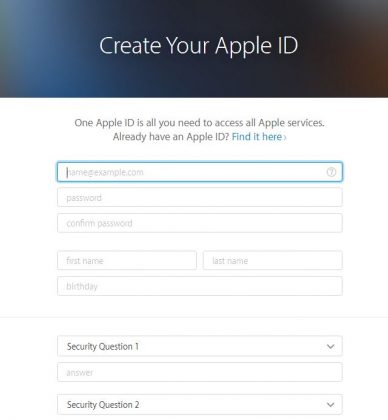 making free apple id without itunes