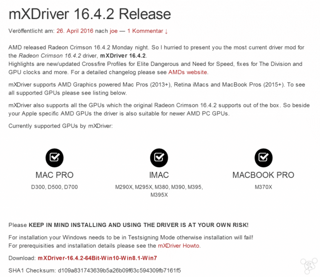 update graphics driver mac